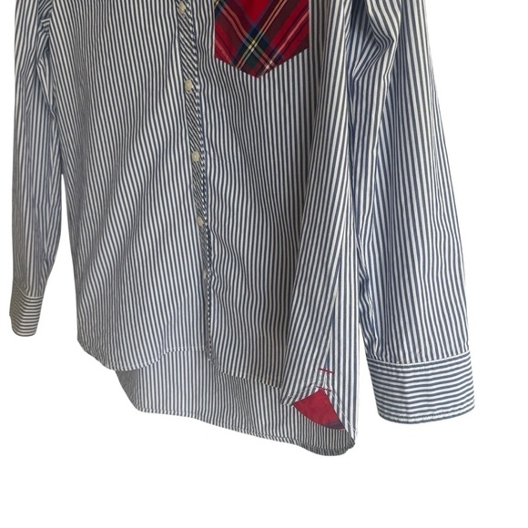Vineyard Vines Mixed Patterns Stripes & Plaid Button Down, Size 4 - Picture 4 of 7
